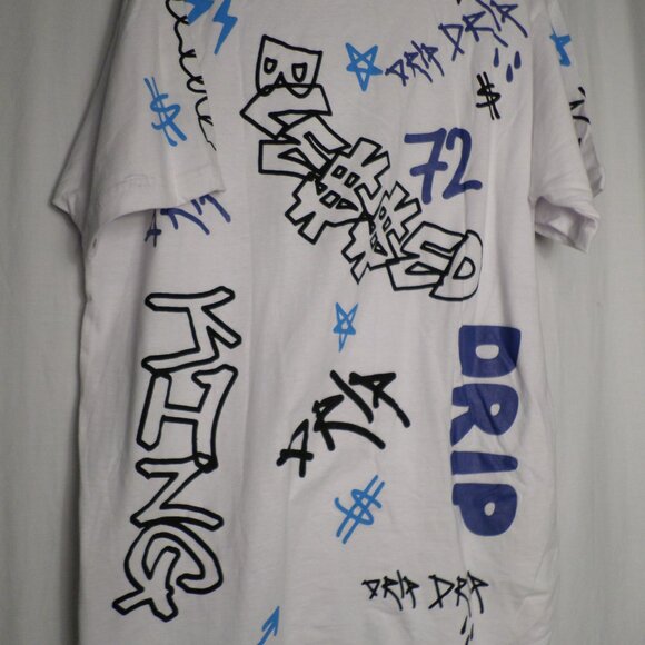 FWRD Denim White Graffiti Fashion Tee Mens Sz XL NWT - Picture 12 of 14